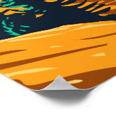 ヨセミテナショナルパークチルヌアルナ滝カリフォルニア ポスター (角)