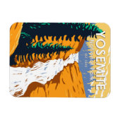 ヨセミテナショナルパークチルヌアルナ滝カリフォルニア マグネット (横)