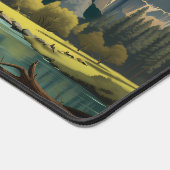 ヨセミテナショナルパークハーフドームヴィンテージアート デスクマット (コーナー)