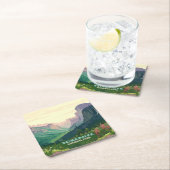 ヨセミテナショナルパークバレーハーフドーム スクエアペーパーコースター (インサイチュ)