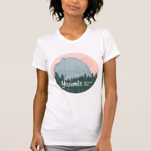 ヨセミテナショナルパークピンクハーフドーム Tシャツ
