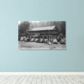 ヨセミテナショナルパークベアークリークロッジ キャンバスプリント (インサイチュ (ウッドフロア))