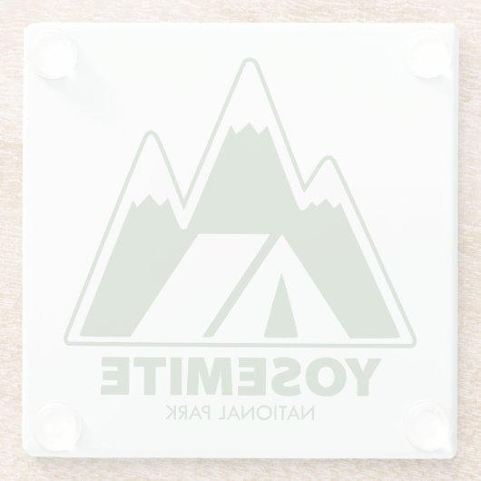 ヨセミテナショナルパークマウンテンズキャンプ ガラスコースター (裏面)