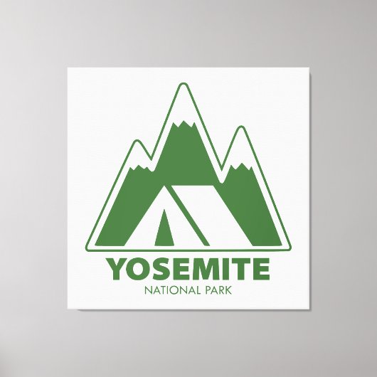 ヨセミテナショナルパークマウンテンズキャンプ キャンバスプリント (正面)