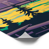 ヨセミテナショナルパークマリポサグローブキャビンレトロ ポスター (角)