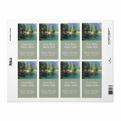 ヨセミテナショナルパークランドスケープ写真ワイン ラベル (フルシート)