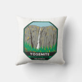 ヨセミテナショナルパークリボン滝カリフォルニア クッション (裏面)