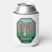 ヨセミテナショナルパークリボン滝カリフォルニア 缶クーラー (缶裏面)