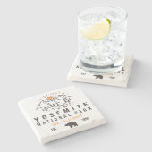 ヨセミテナショナルパークレトロサンセットマウンテン ストーンコースター (横)