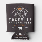 ヨセミテナショナルパークレトロサンセットマウンテン 缶クーラー (裏面)