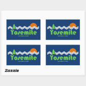 ヨセミテナショナルパークレトロ 長方形シール (シート)