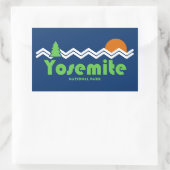 ヨセミテナショナルパークレトロ 長方形シール (バッグ)