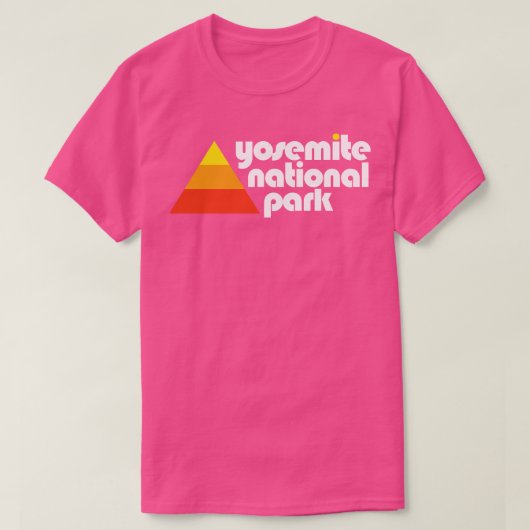 ヨセミテナショナルパークレトロ Tシャツ (デザイン正面)