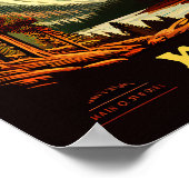 ヨセミテナショナルパークヴィインタージュスクエア ポスター (角)