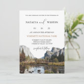 ヨセミテナショナルパーク結婚式招待状シンプル 招待状 (スタンド正面)