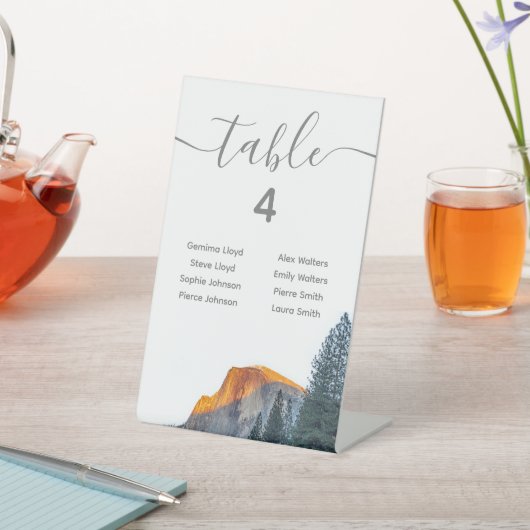 ヨセミテハーフドームのサンセット座席表 台座サイン (インサイチュ)