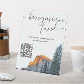 ヨセミテハーフドームサンセットハネムーンファンドQRコード 台座サイン (インサイチュ)