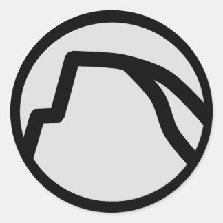 ヨセミテハーフドームステッカー ラウンドシール