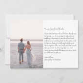 ヨセミテハーフドーム結婚サンセットサンキューカード サンキューカード (裏面)