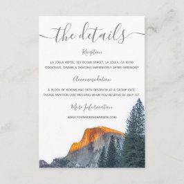 ヨセミテハーフドーム結婚サンセット エンクロージャーカード