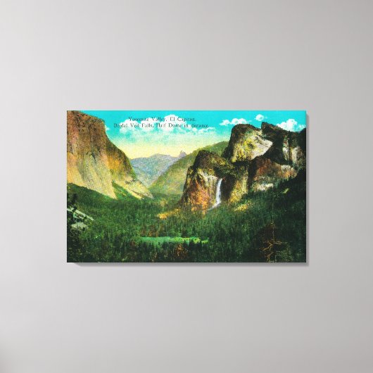 ヨセミテバレービューヨセミテ（カリフォルニア州） キャンバスプリント (正面)