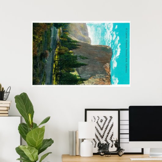 ヨセミテバレーヨセミテ，カリフォルニア州，エルキャピタン ポスター (ホームオフィス)