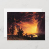 ヨセミテバレー葉書の夕日 ポストカード (正面/裏面)