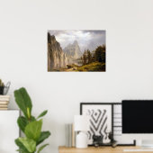 ヨセミテバレーAlbert Bierstadt Merced River ポスター (ホームオフィス)