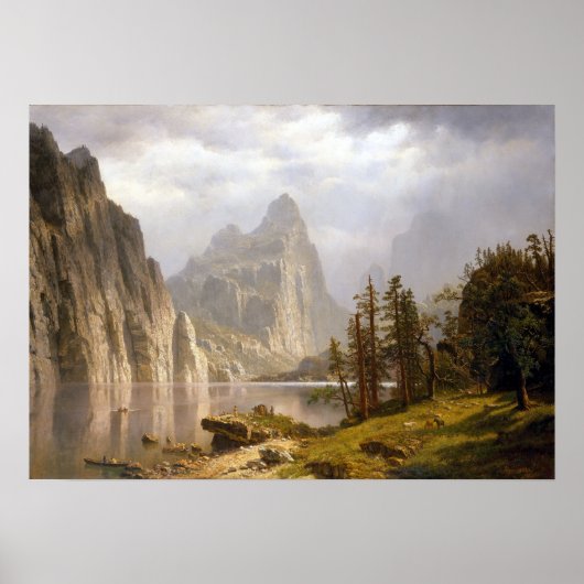 ヨセミテバレーAlbert Bierstadt Merced River ポスター (正面)