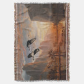 ヨセミテパークレイクディアサンドヒルクレーンバード スローブランケット (正面縦)