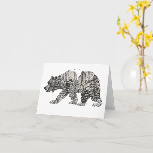 ヨセミテベア カード (黄色い花)