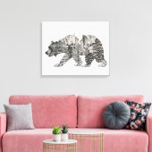 ヨセミテベア キャンバスプリント (インサイチュ (リビング))
