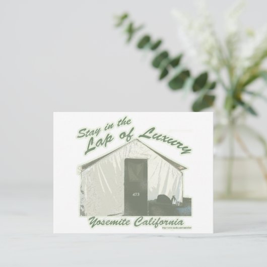 ヨセミテラグジュアリーユーモアトラベルスローガン ポストカード (スタンド正面)