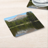 ヨセミテレイク反射 スクエアペーパーコースター (アングル)