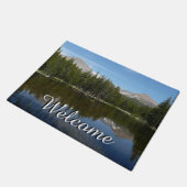 ヨセミテレイク反射 ドアマット (アングル)