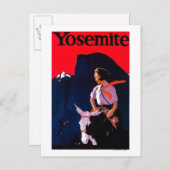 ヨセミテヴィンテージポスターヨセミテ（カリフォルニア州） ポストカード (正面/裏面)