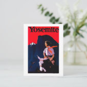 ヨセミテヴィンテージポスターヨセミテ（カリフォルニア州） ポストカード (スタンド正面)