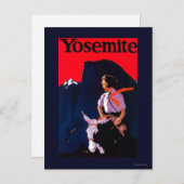 ヨセミテヴィンテージポスターヨセミテ（カリフォルニア州） ポストカード (正面/裏面)