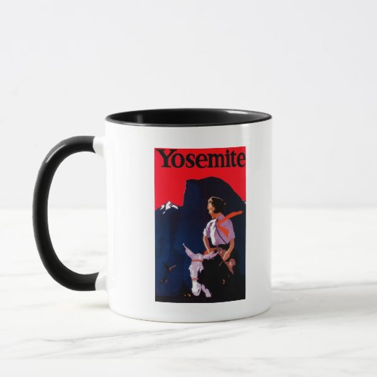 ヨセミテヴィンテージポスターヨセミテ(カリフォルニア州) マグカップ (左)