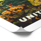 ヨセミテヴィンテージ旅行 ポスター (角)