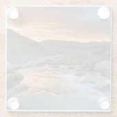 ヨセミテ上の山脈波 ガラスコースター (裏面)