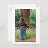 ヨセミテ先住民のメアリ運ー ポストカード (正面/裏面)