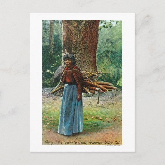 ヨセミテ先住民のメアリ運ー ポストカード (正面)
