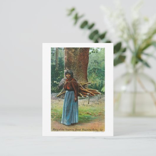 ヨセミテ先住民のメアリ運ー ポストカード (スタンド正面)