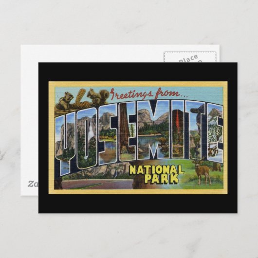 ヨセミテ国立公園からこんにちは ポストカード (正面/裏面)