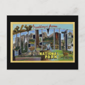 ヨセミテ国立公園からこんにちは ポストカード (正面)