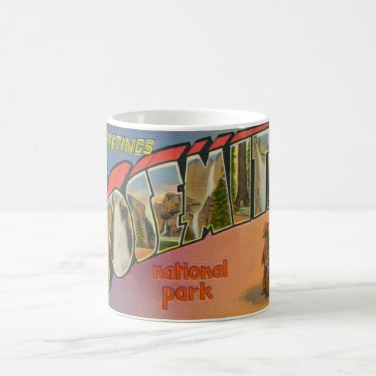 ヨセミテ国立公園からの挨拶 コーヒーマグカップ (中央)