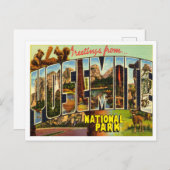 ヨセミテ国立公園からの挨拶 ポストカード (正面/裏面)