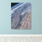 ヨセミテ国立公園とスタニスラウスフォレストでの火災 キャンバスプリント (インサイチュ (ウッドフロア))