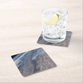 ヨセミテ国立公園とスタニスラウスフォレストでの火災 スクエアペーパーコースター (インサイチュ)